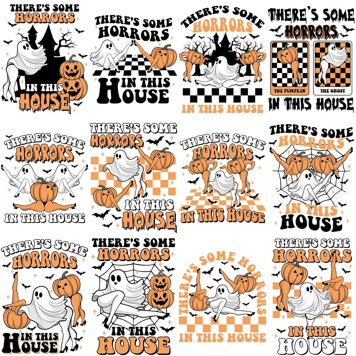 18 Halloween Horror in This House Designs Bundle PNG