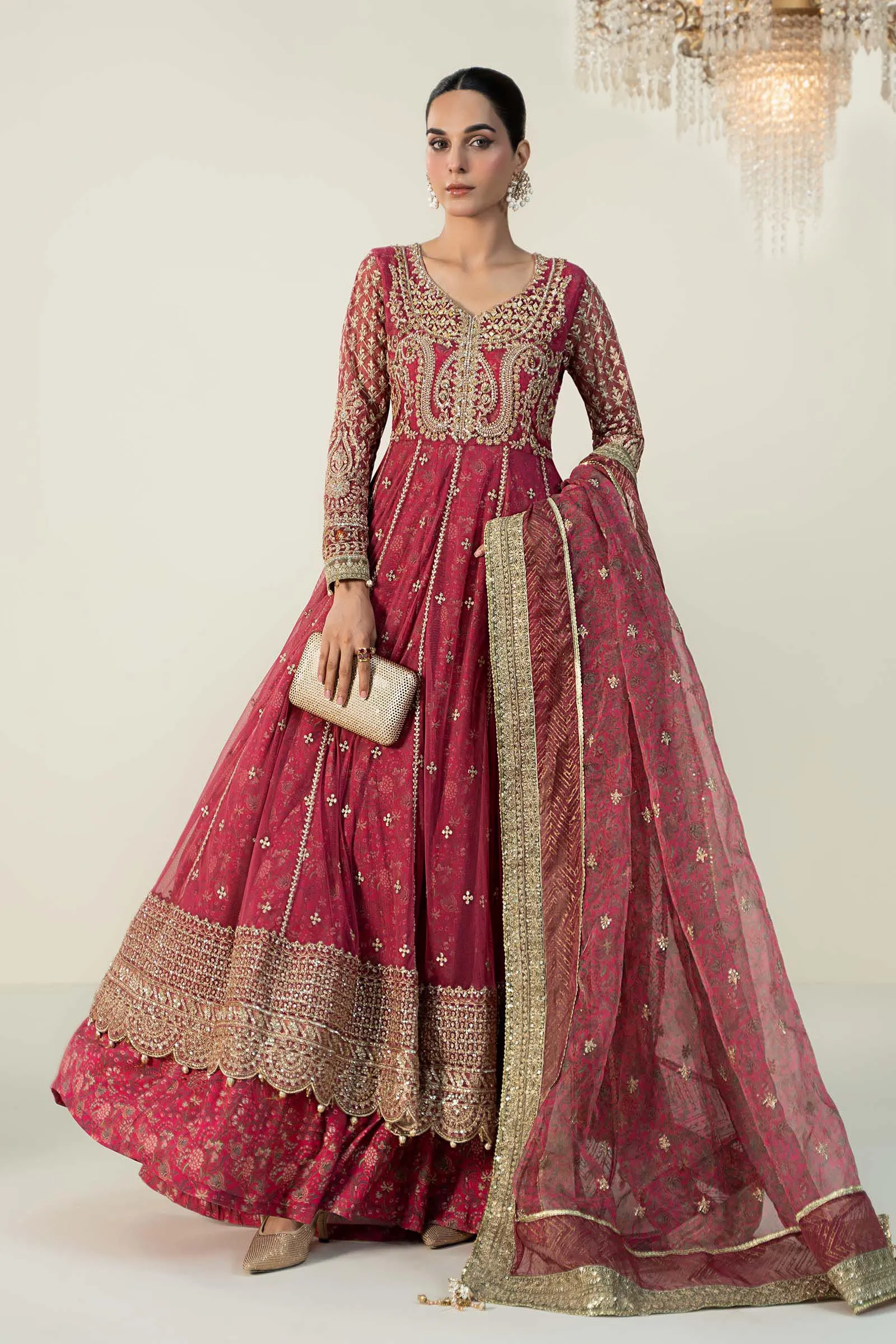 3 Piece Embroidered Net Suit | SF-W24-13