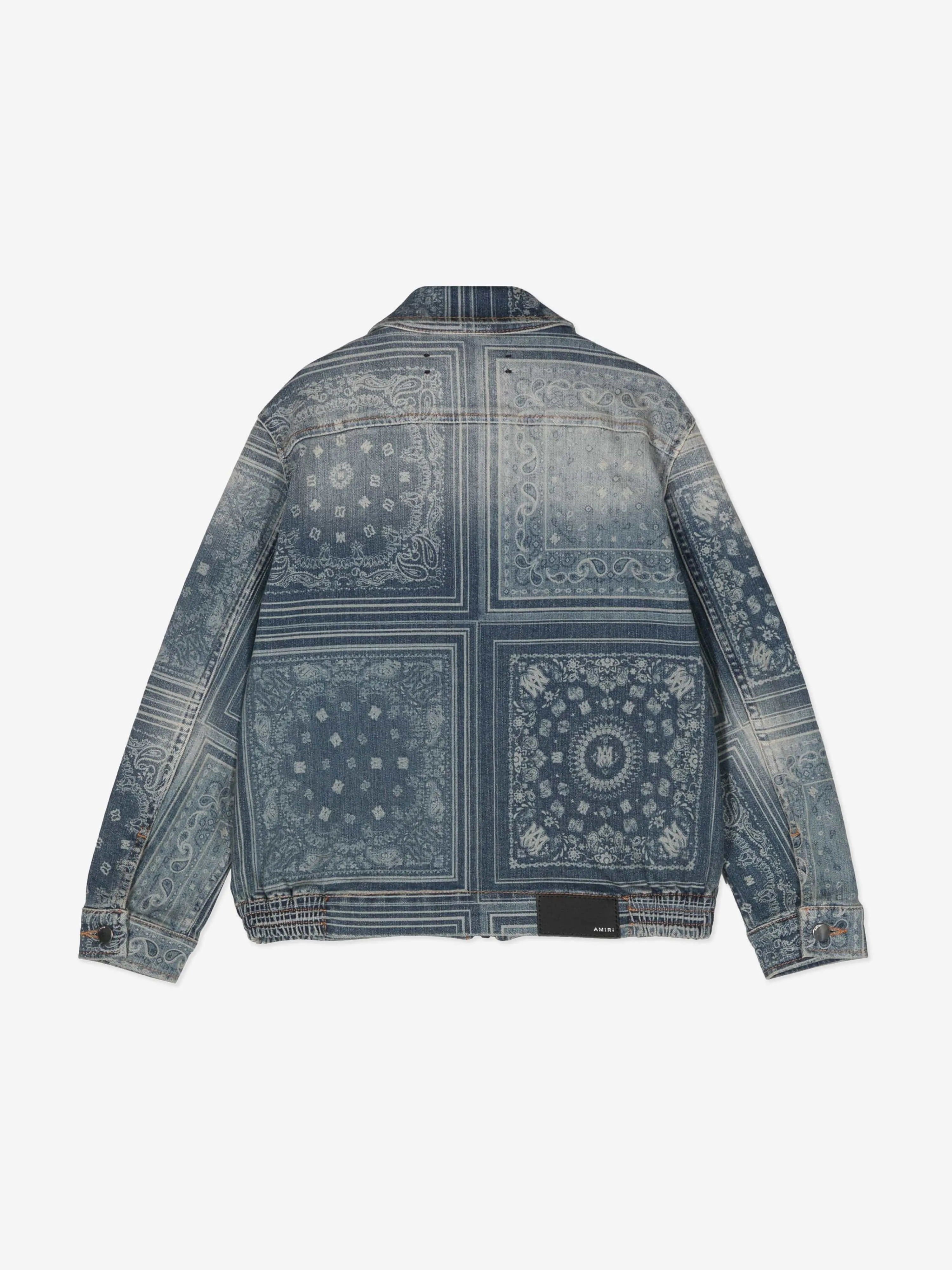 Amiri Kids MA Bandana Zip Jacket in Blue