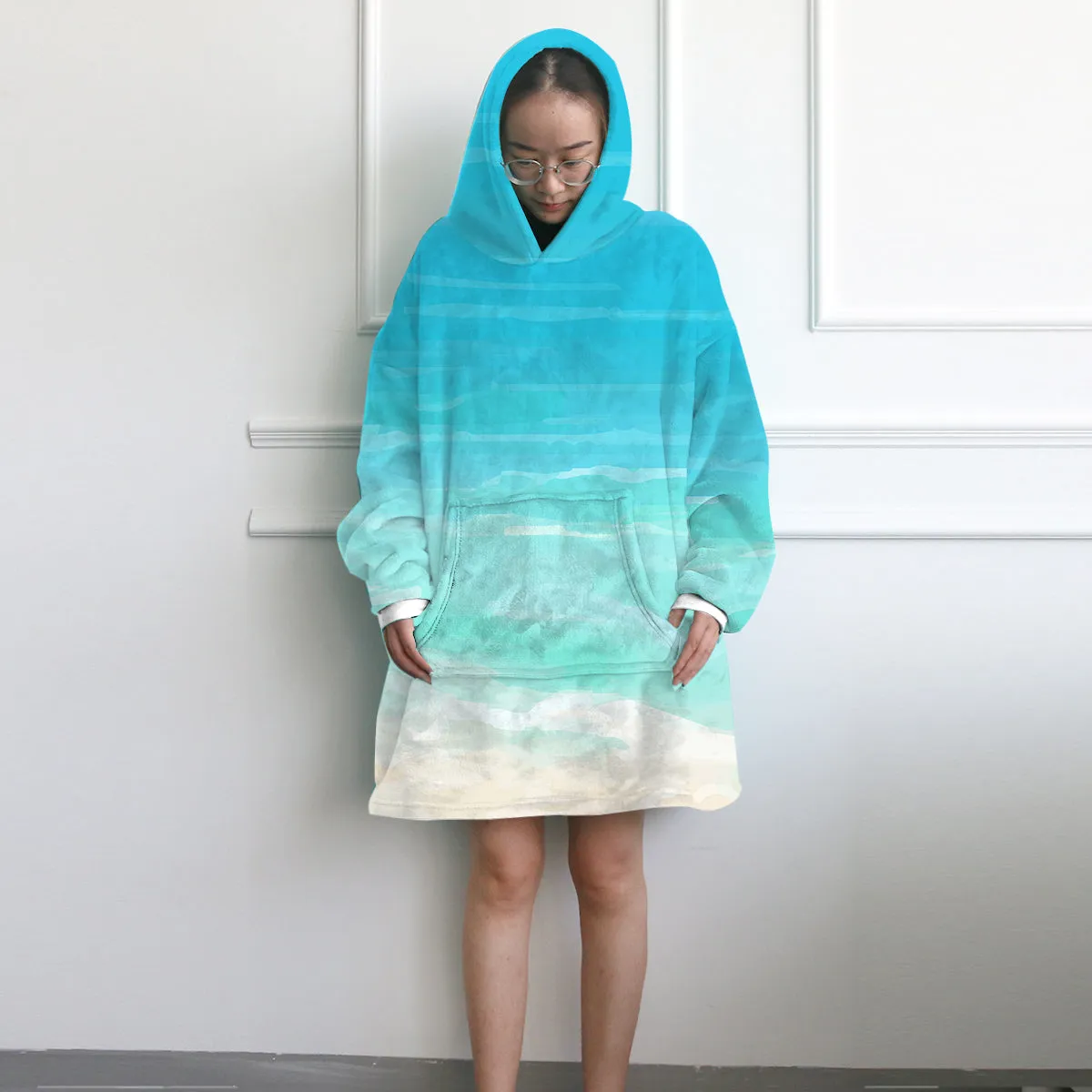 Beach Colors Wearable Blanket Hoodie