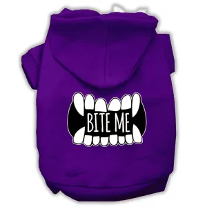 Bite Me Screenprint Dog Hoodie Purple L (14)