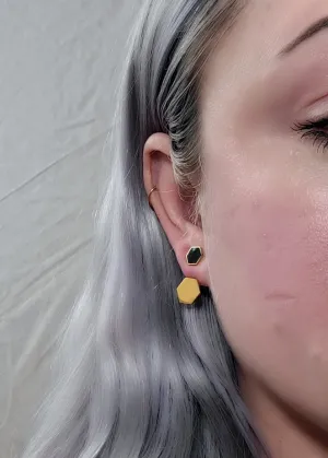 Black Geometry Earrings