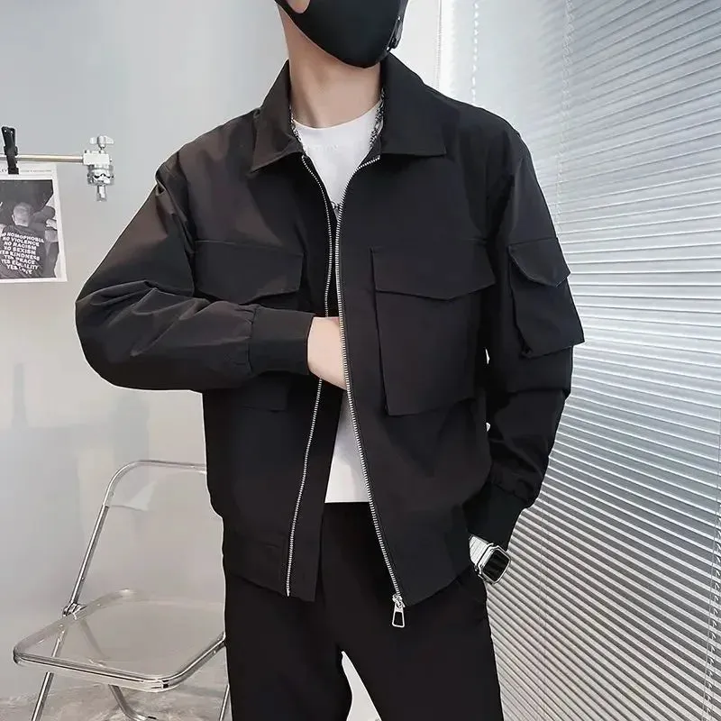 Bonsir Trendy Casual Male Coats Cheap Clothes Offer Deals Aesthetic Original Brands Clothing Fashion 2024 Harajuku Men's Cargo Jackets