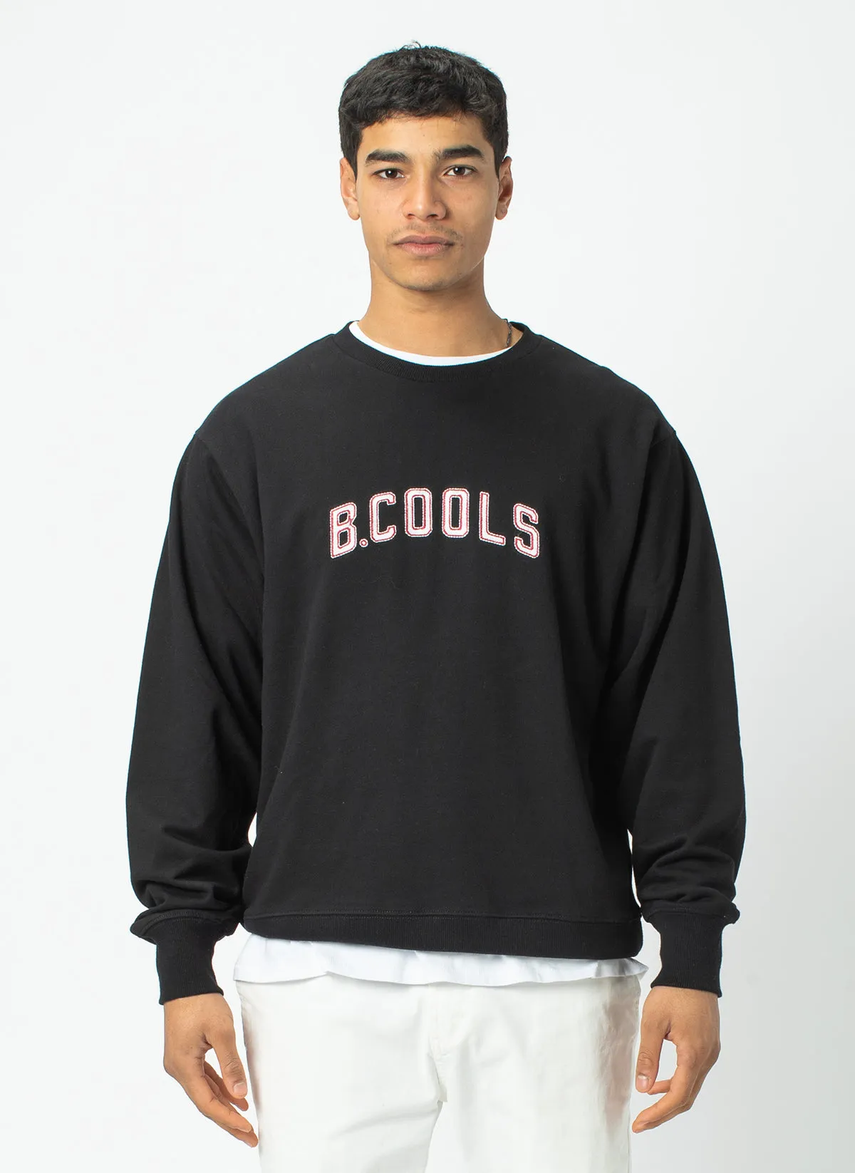 College Crew Sweatshirt Black