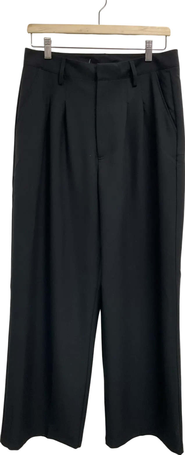 Collusion Relaxed Wide Leg Tailored Trousers In Black W32