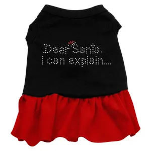 Dear Santa Rhinestone Dress Black with Red XXL (18)