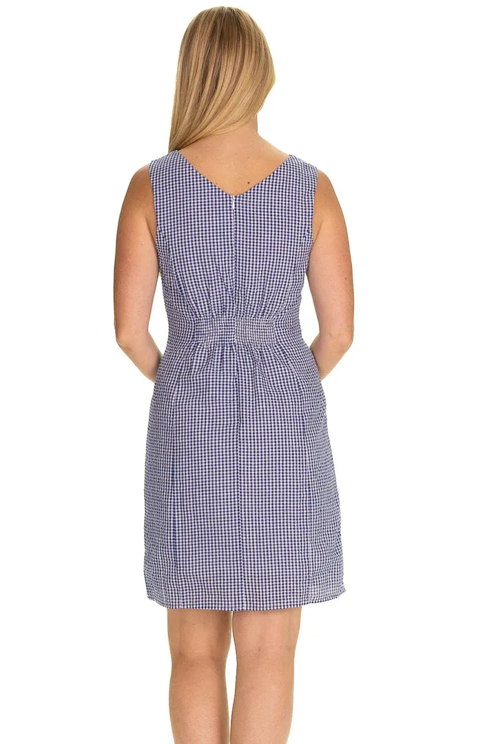 Duffield Lane The Kalyn Dress in Navy Gingham