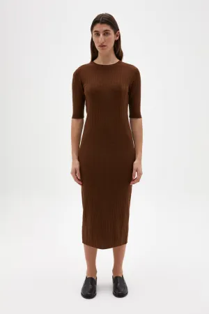 Ella Midi Dress Burnt Ochre