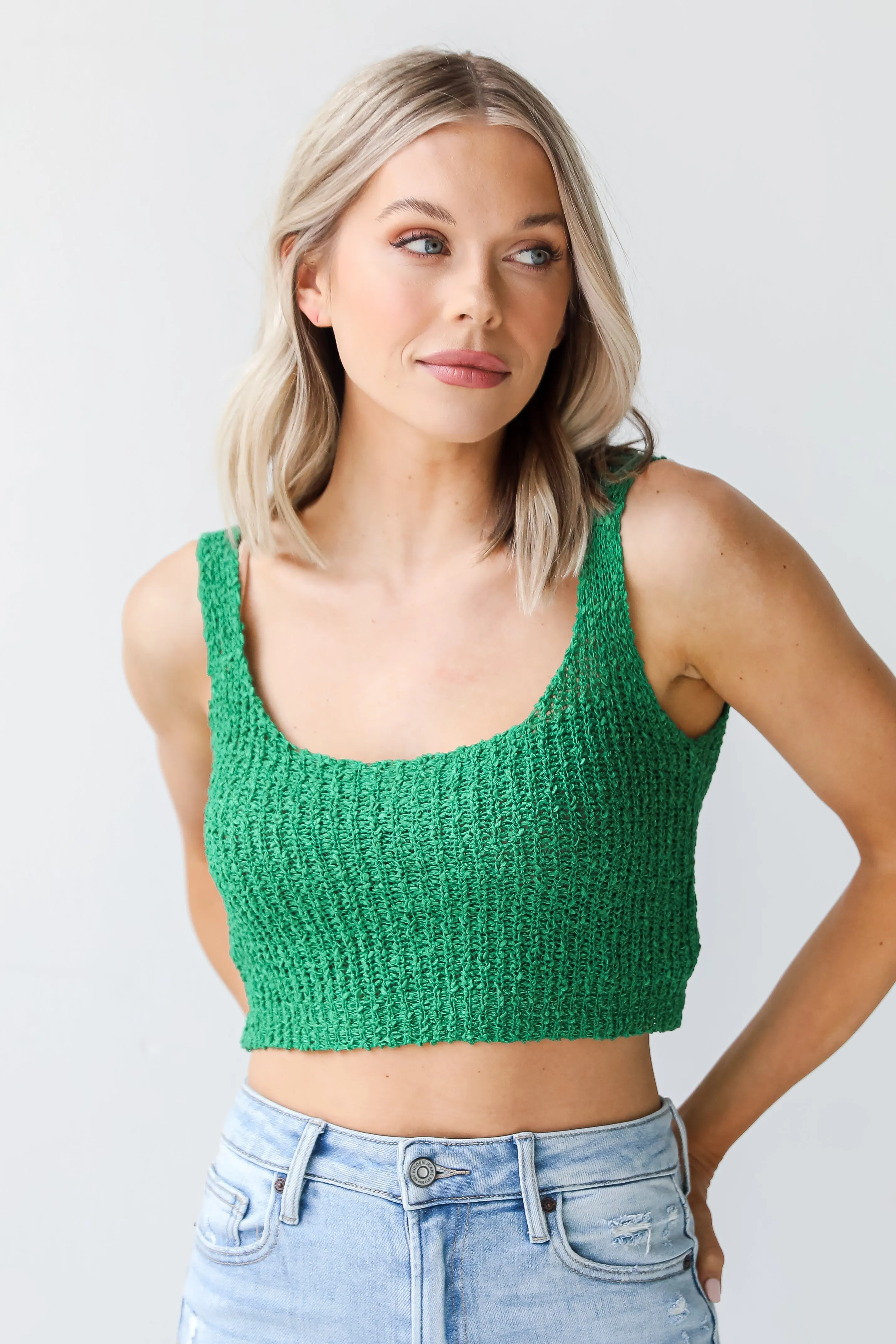 FINAL SALE - Hype Me Up Knit Cropped Tank