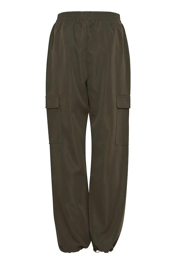 ICHI Kecia Dark Green Trousers