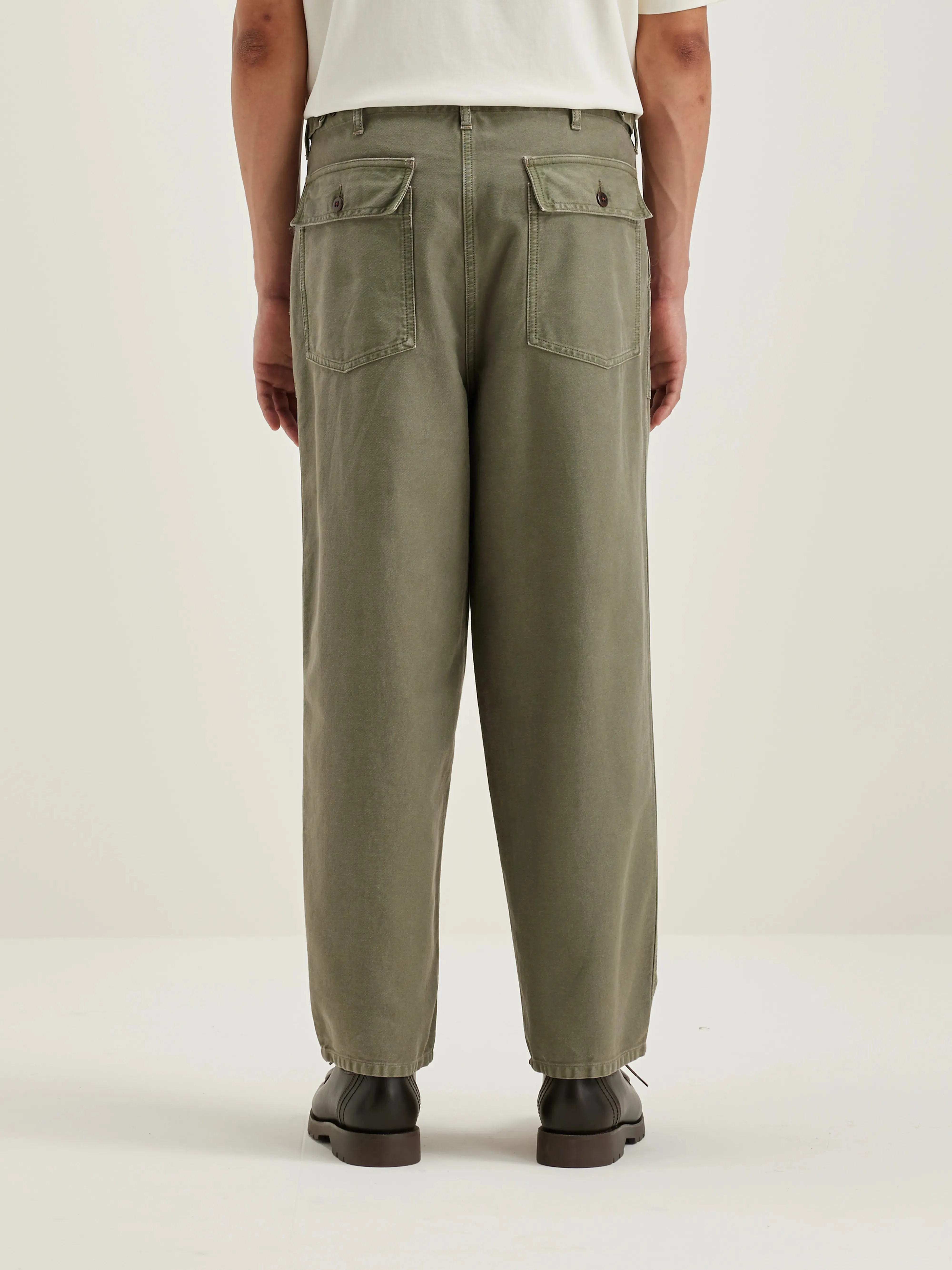 Kargo cropped tapered trousers (242 / M / DUSTY OLIVE)