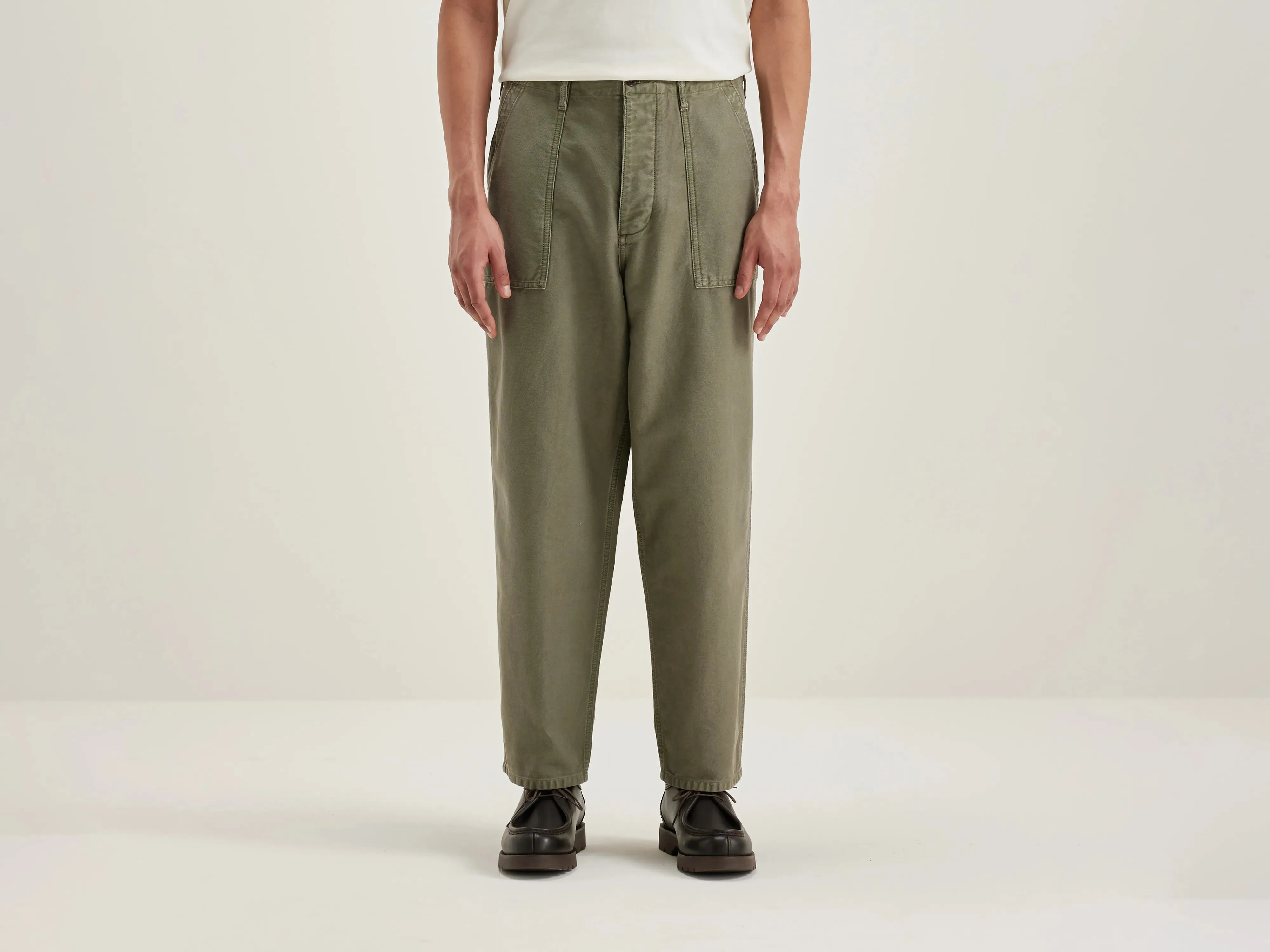 Kargo cropped tapered trousers (242 / M / DUSTY OLIVE)