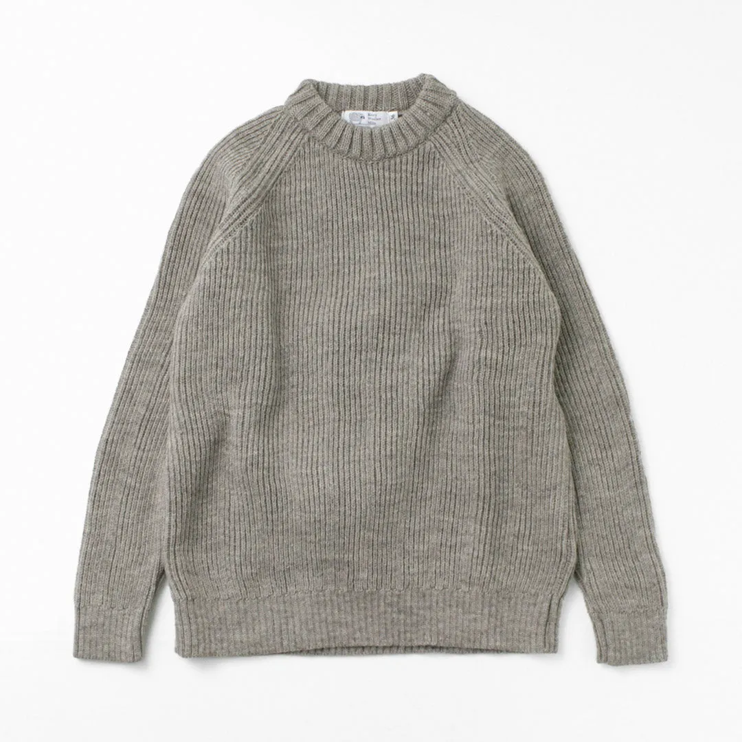 KERRY WOOLLEN MILLS / 7G 1PLY fisherman rib crew neck knit