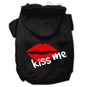 Kiss Me Screen Print Pet Hoodies Black Size Xxxl (20)