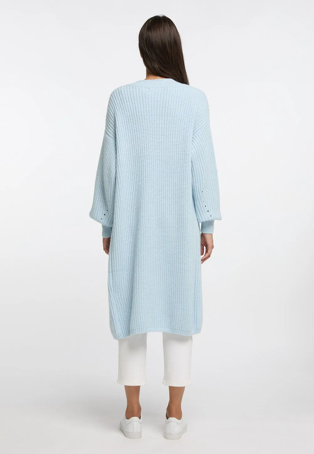 Knitted cardigan Risa, light blue