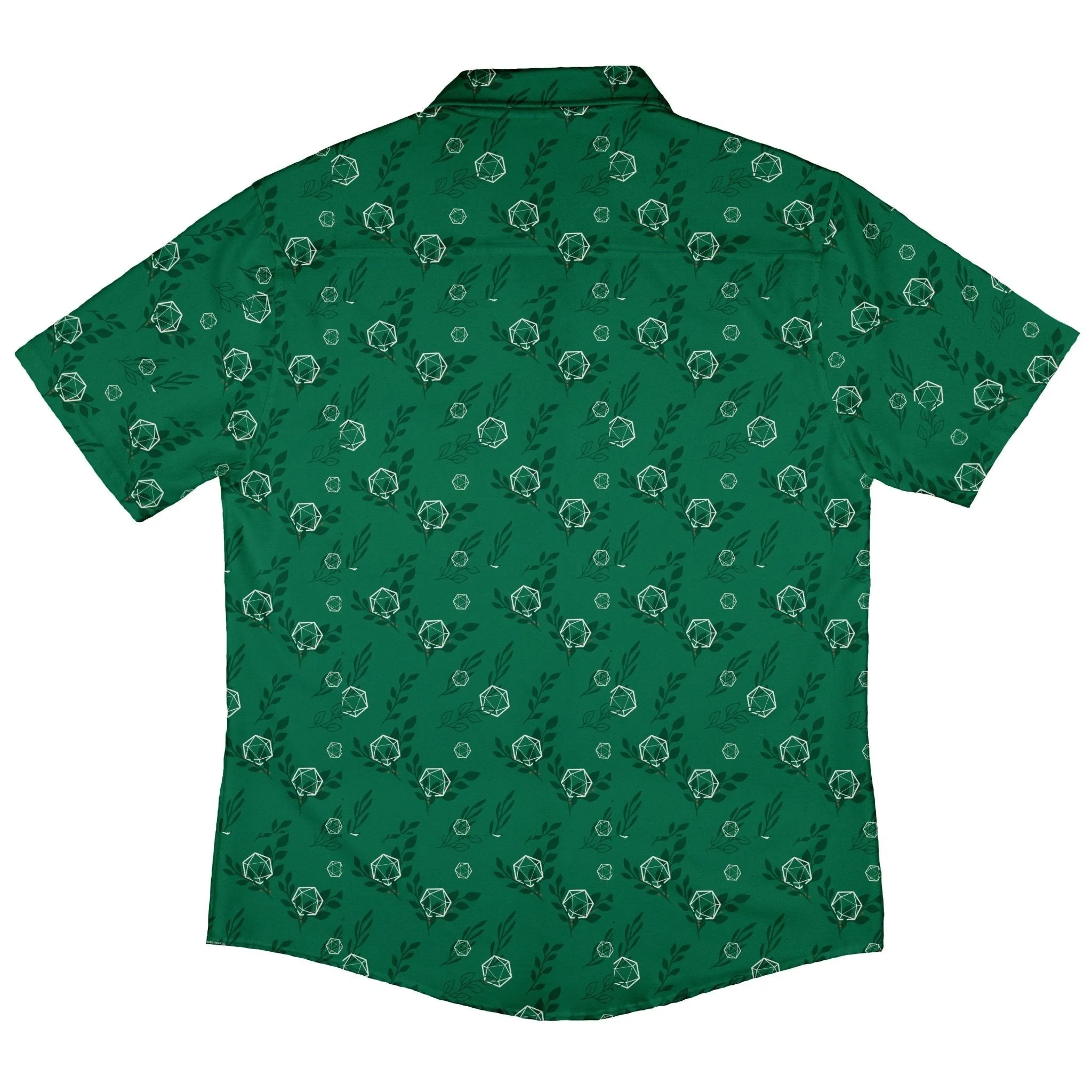 Leafy Green Dice Button Up Shirt