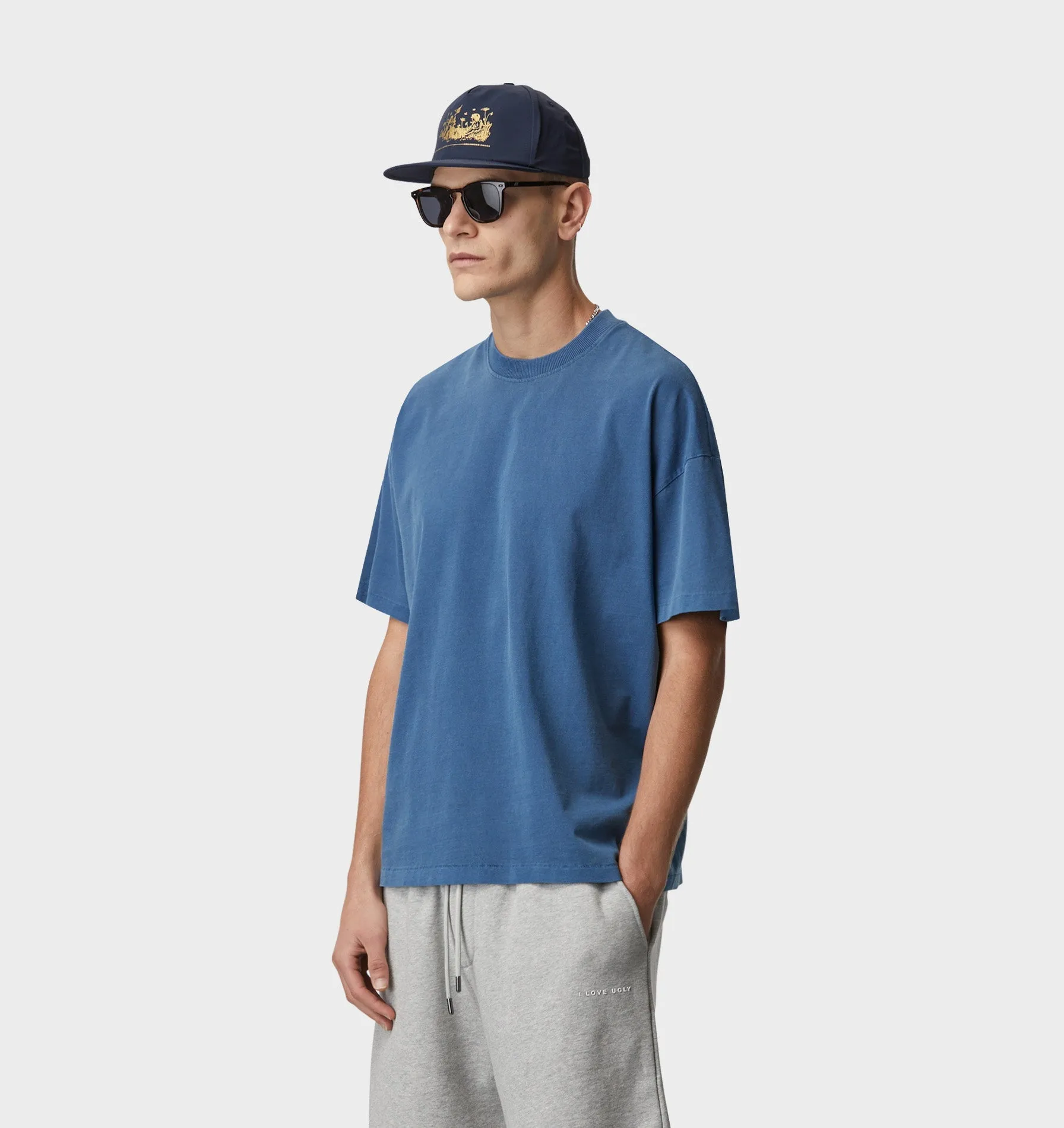 Lewi Tee - Washed Cobalt