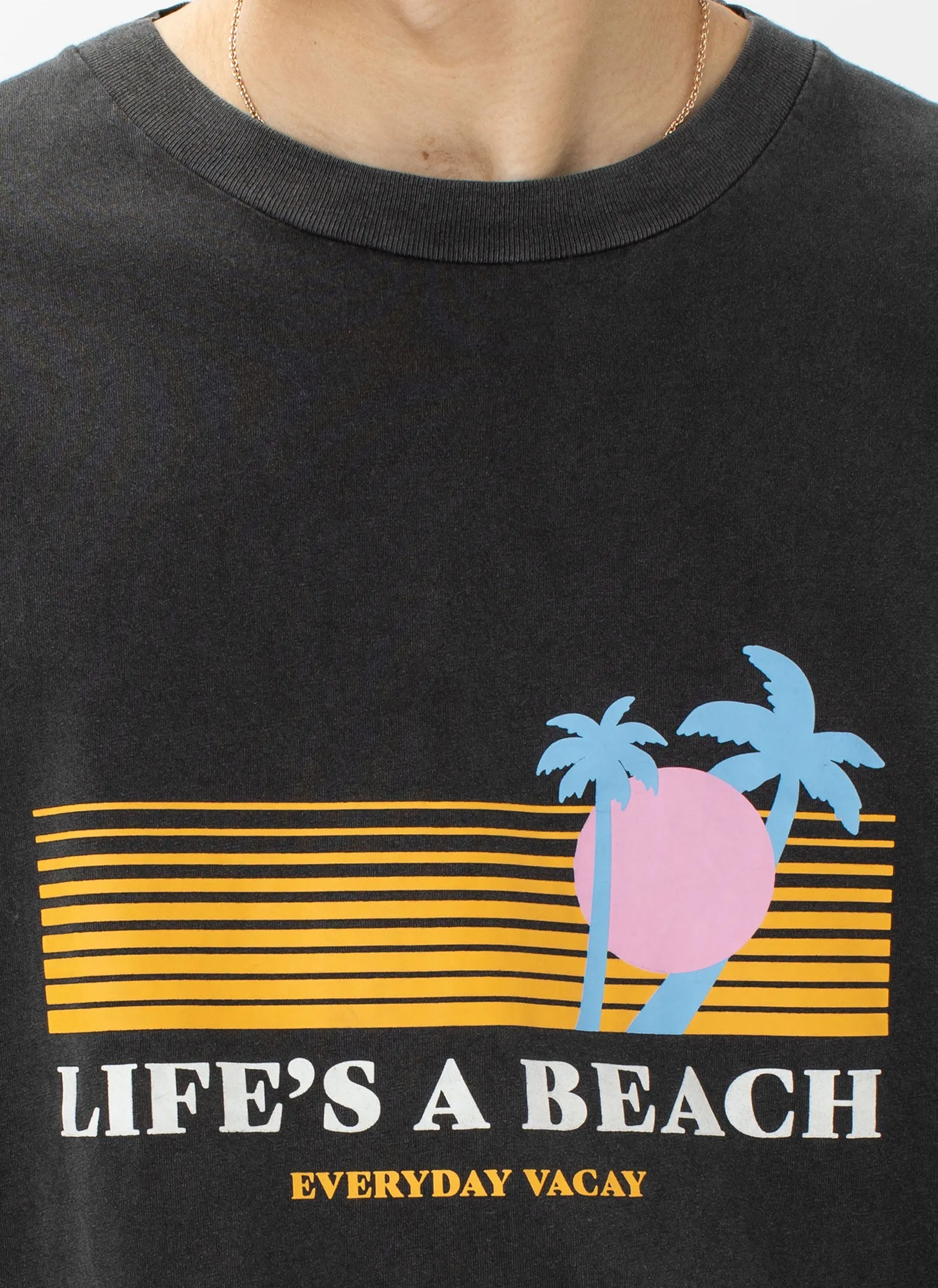 Life's A Beach Homie Tee Pigment Black