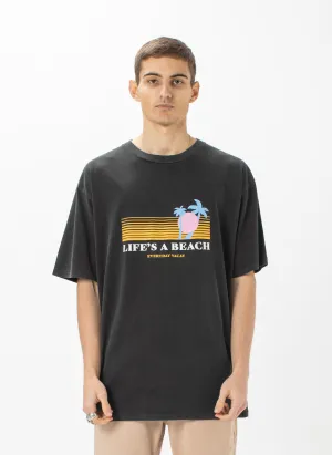 Life's A Beach Homie Tee Pigment Black