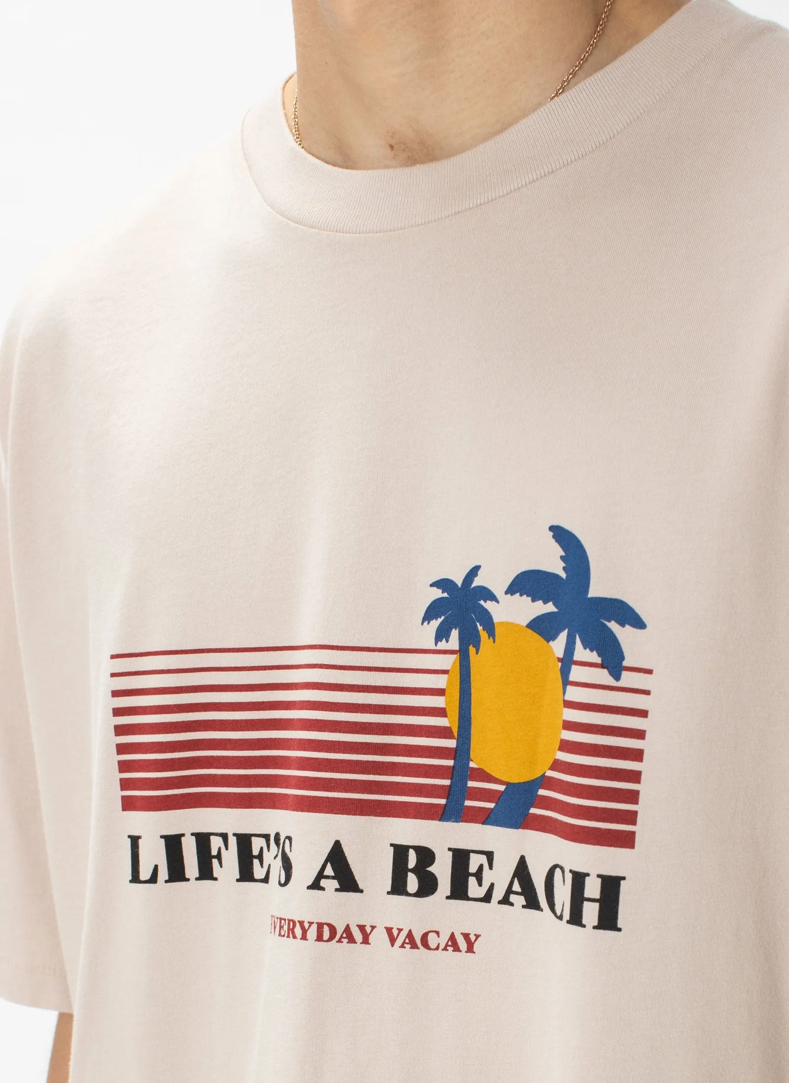 Life's A Beach Homie Tee Stone