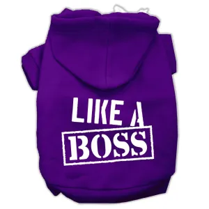 Like a Boss Screen Print Pet Hoodies Purple Size XXXL (20)