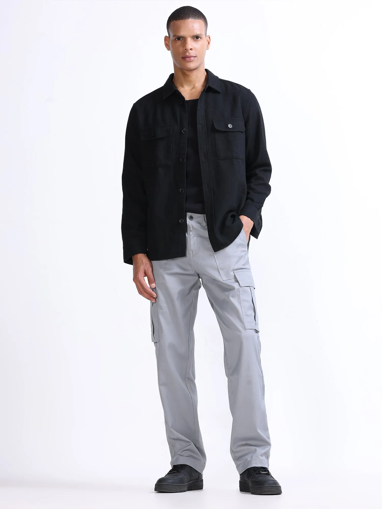 Mason Light Grey Relaxed Cargo