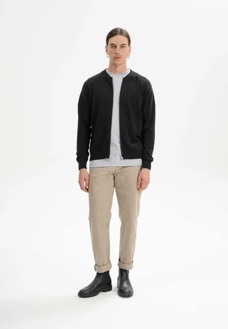 MELAWEAR Shamial knit zip jacket black men