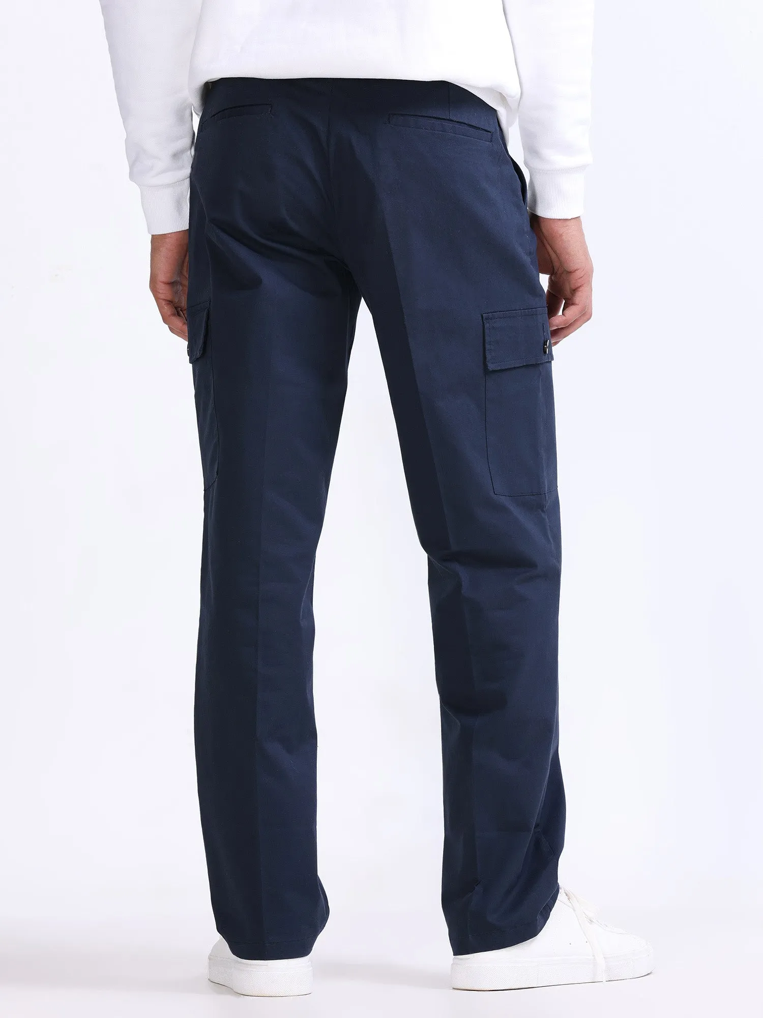 Milano Double Pleated Navy Relaxed Cargo