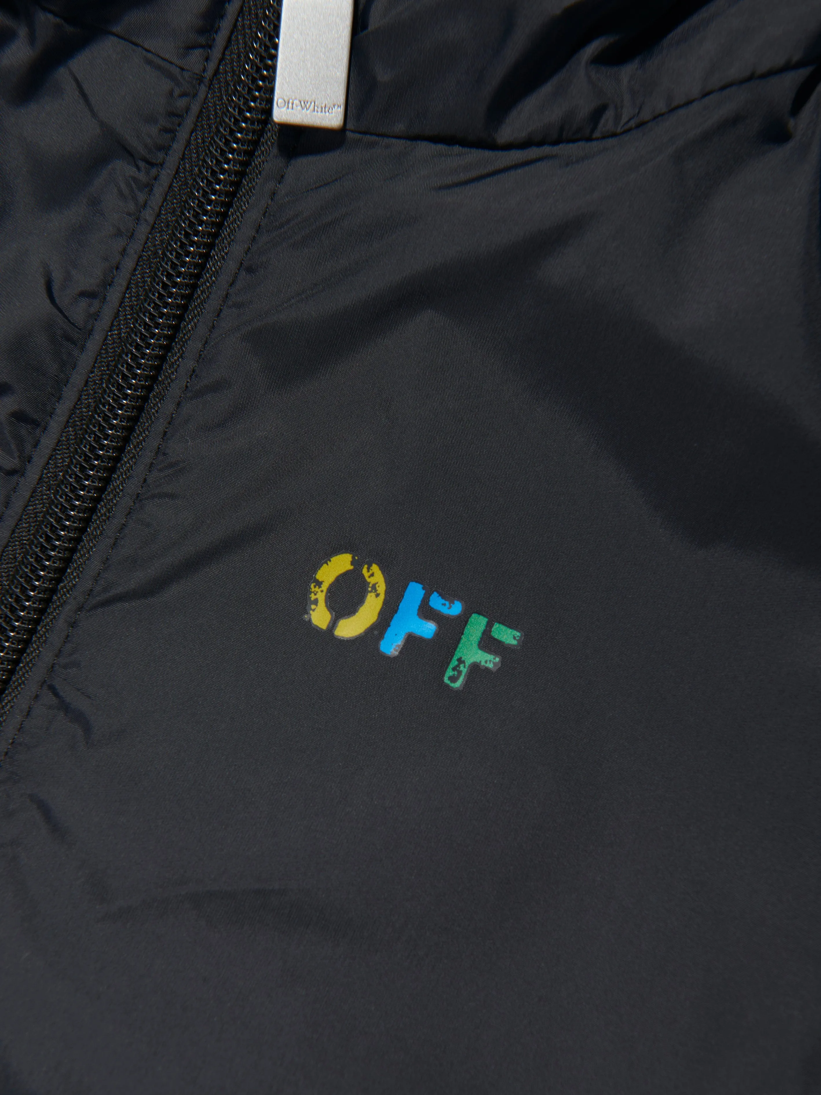 Off-White Kids Arrow Rainbow Windbreaker in Black