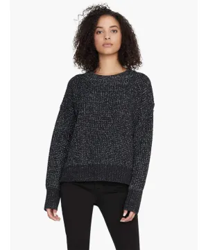 Shine On Sweater Black Silver Lurex