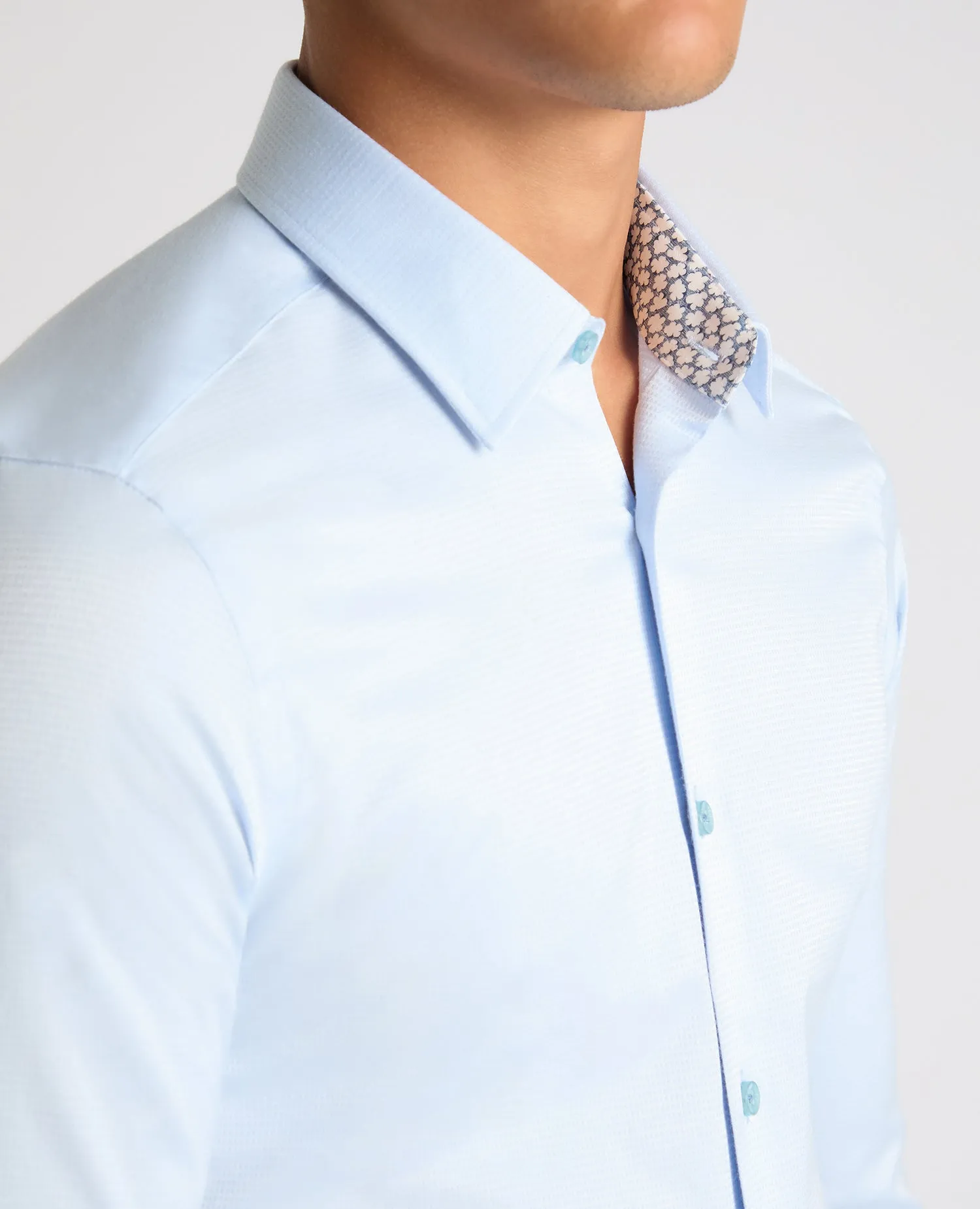 Slim Fit Cotton Stretch Jacquard Shirt