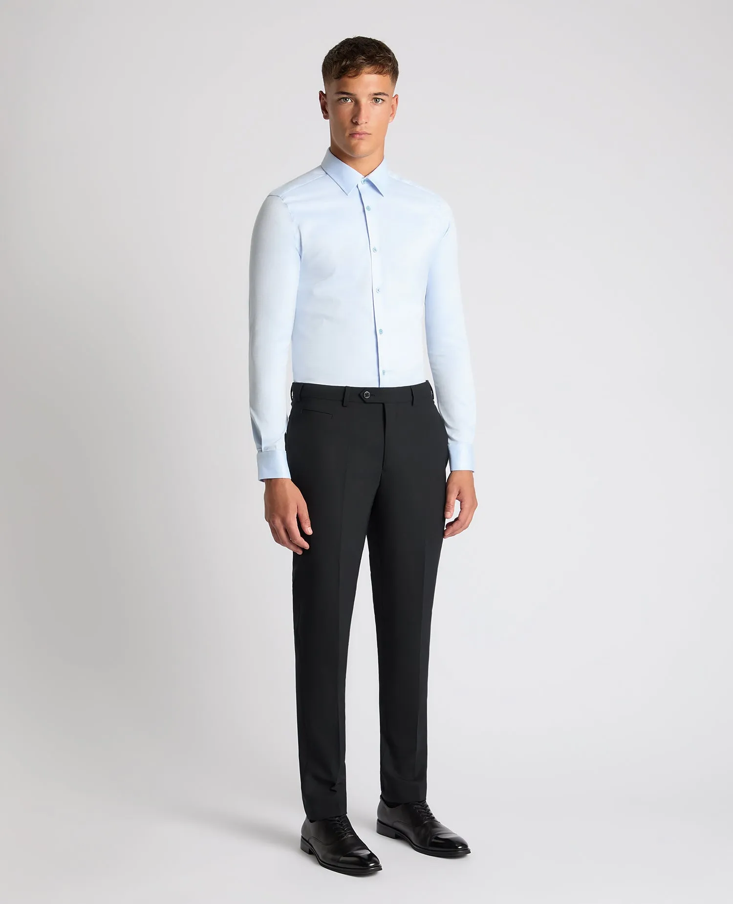 Slim Fit Cotton Stretch Jacquard Shirt