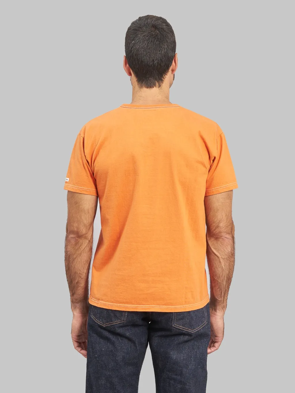 The Flat Head Loopwheeled Heavyweight Plain T-Shirt Dark Orange