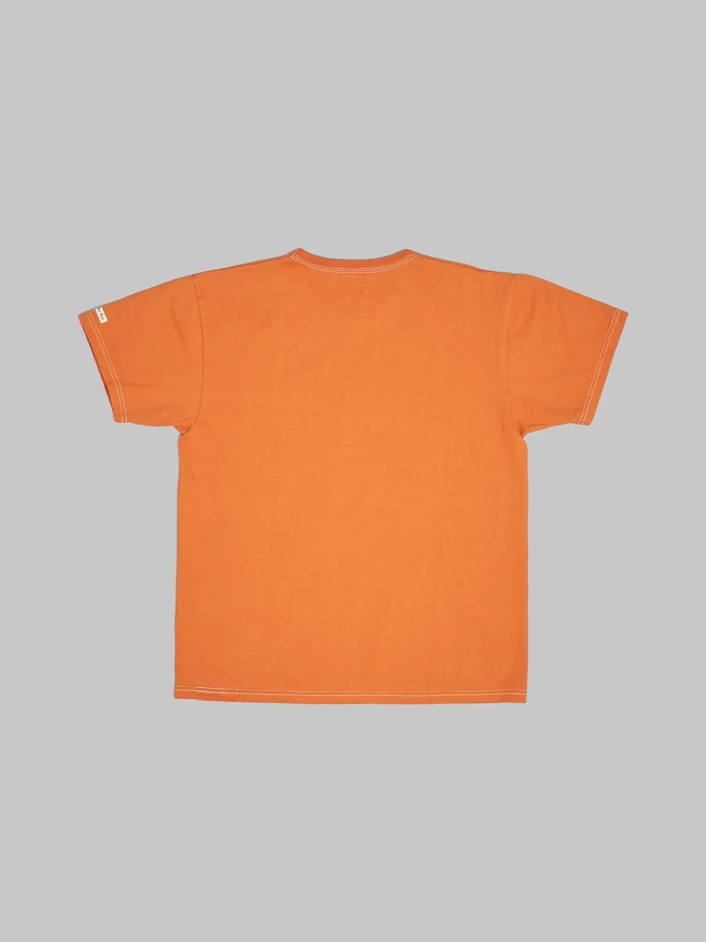 The Flat Head Loopwheeled Heavyweight Plain T-Shirt Dark Orange