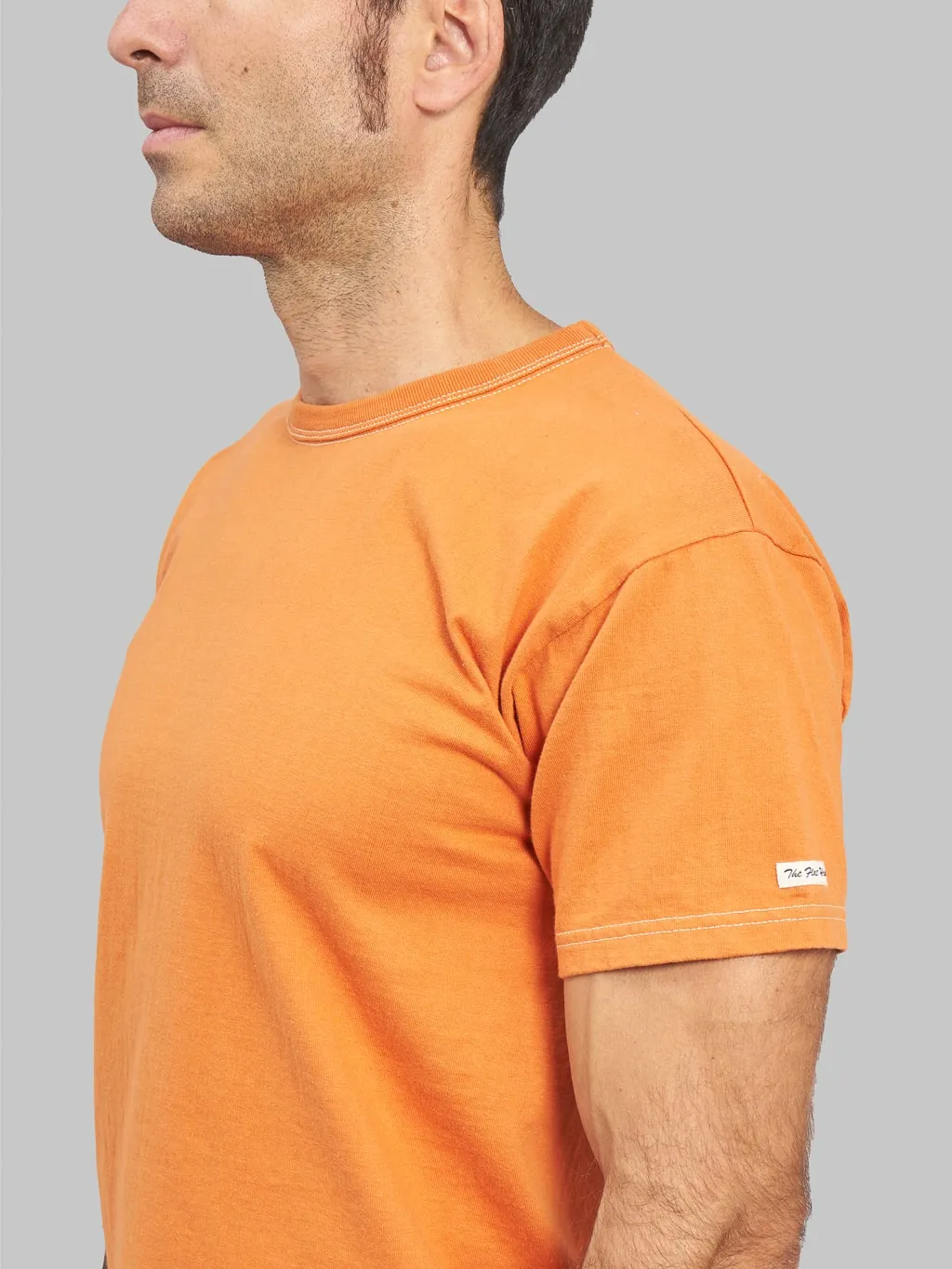 The Flat Head Loopwheeled Heavyweight Plain T-Shirt Dark Orange