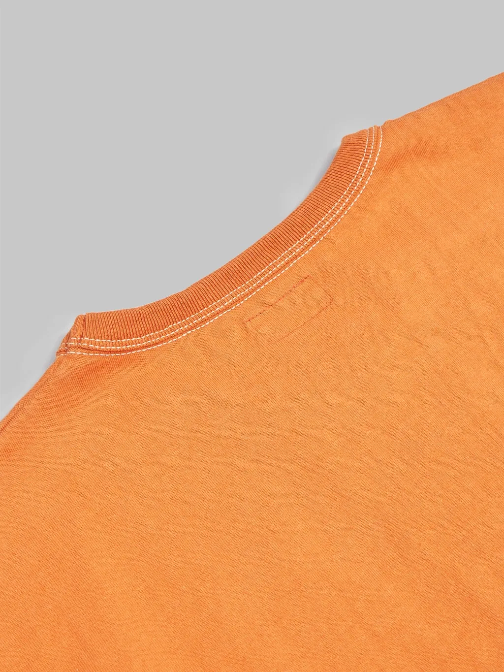 The Flat Head Loopwheeled Heavyweight Plain T-Shirt Dark Orange